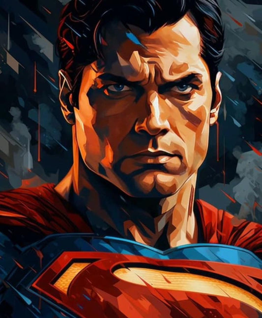 Superman Portrait Artistic Rendering (3) Print Poster