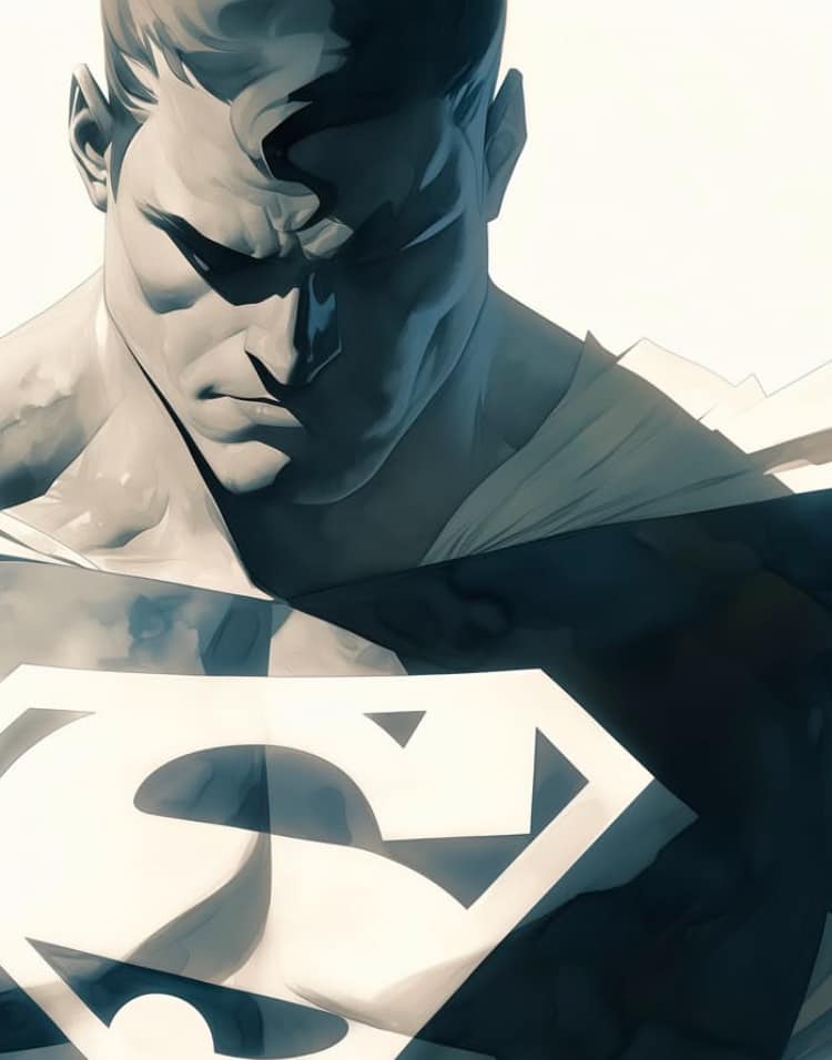 Superman Portrait Artistic Rendering (4) Jigsaw Puzzle