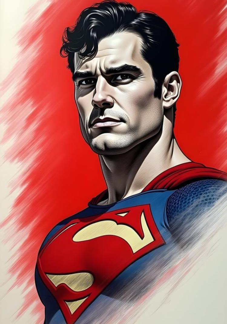 Superman Portrait Artwork (2) Print Poster