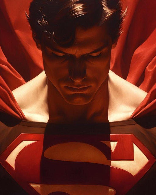 Superman Portrait Caped Pose Print Poster