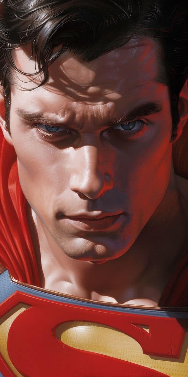 Superman Portrait Closeup (2) Print Poster
