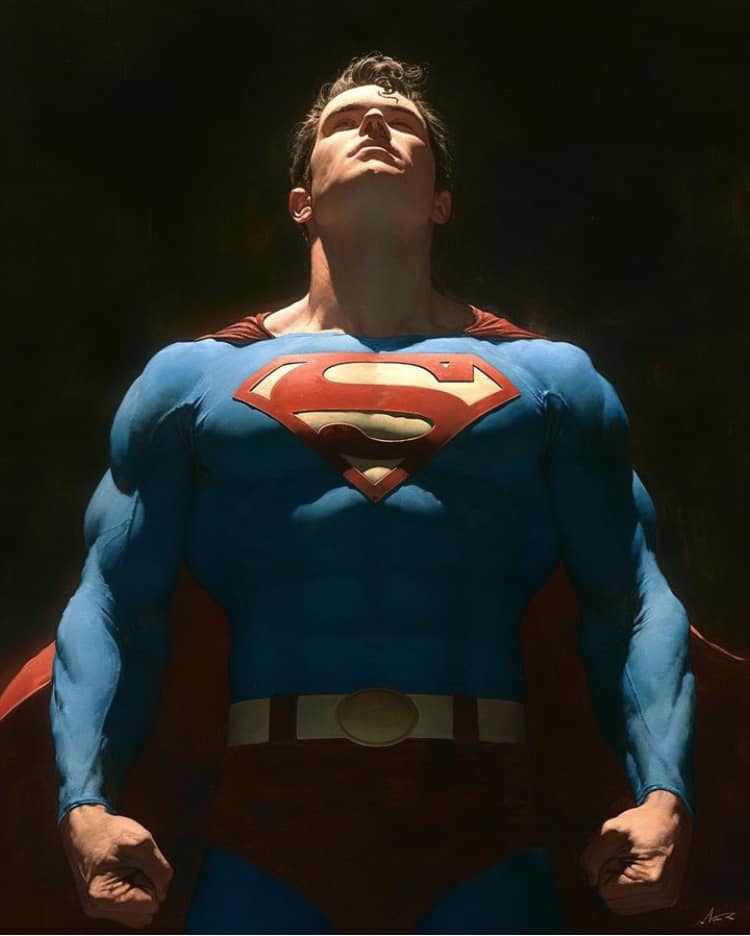 Superman Portrait Heroic Pose Jigsaw Puzzle