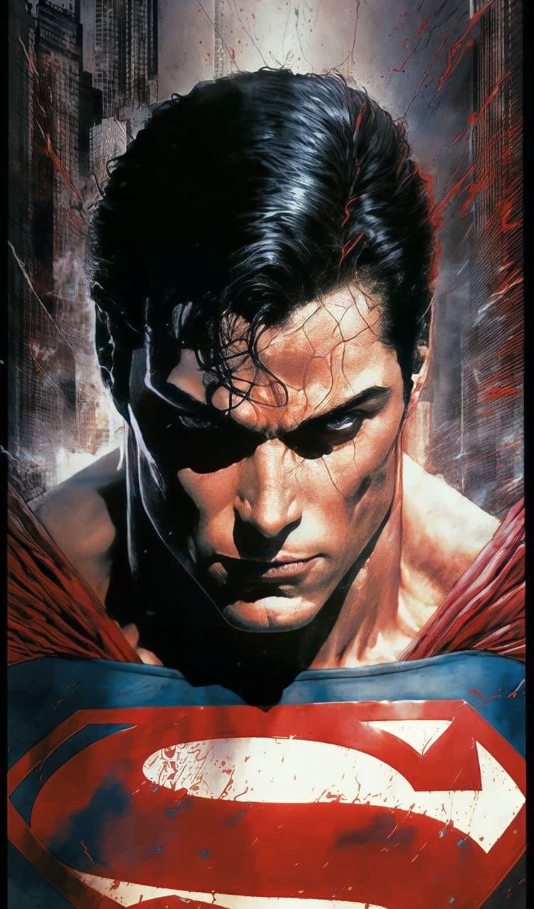 Superman Portrait Intense Expression (2) Print Poster