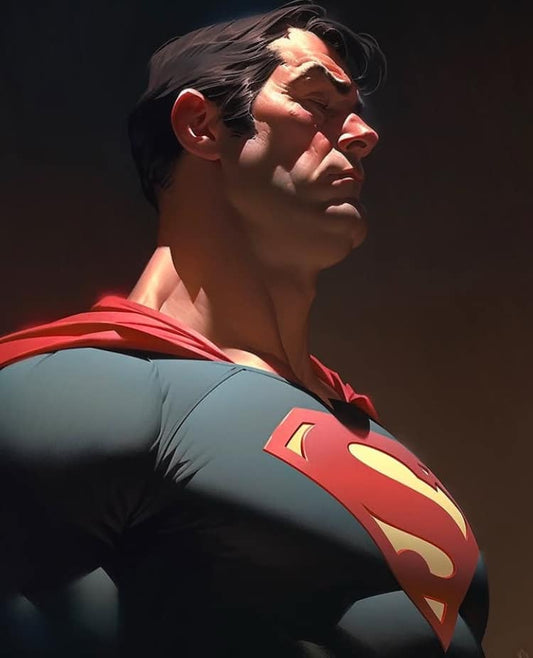 Superman Portrait Profile Print Poster