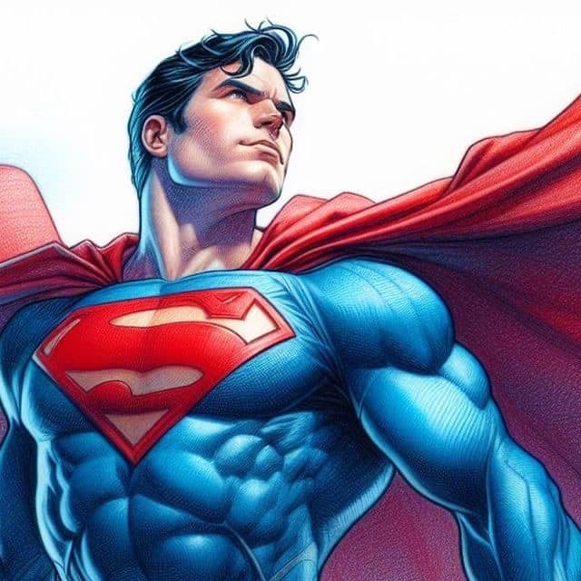 Superman Pose Artwork Print Poster