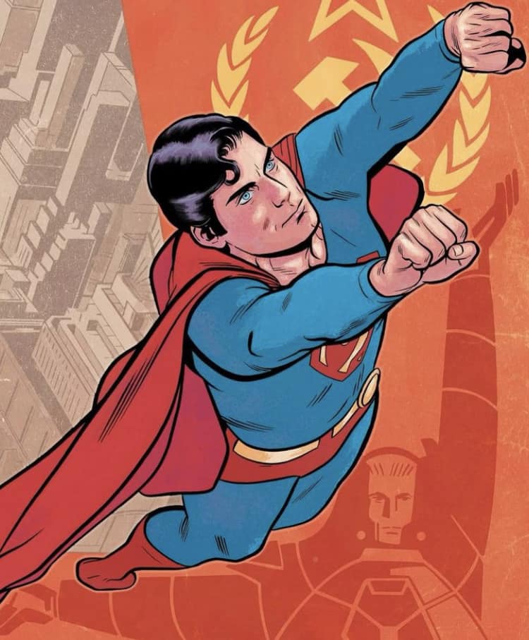 Superman Red Soviet Artwork Print Poster