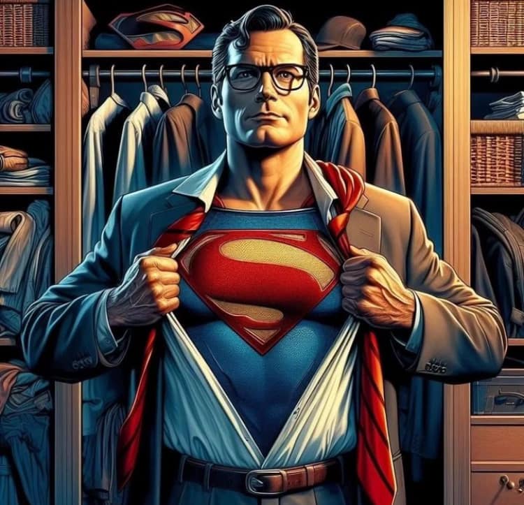 Superman Revealed In Closet Jigsaw Puzzle