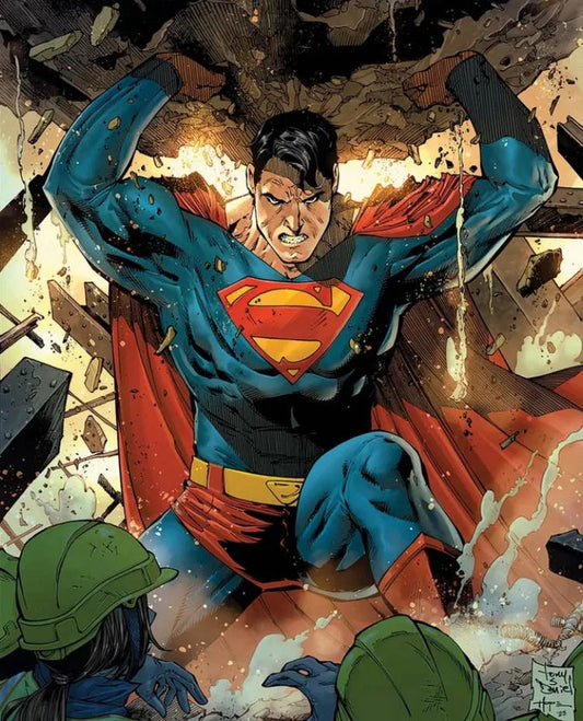 Superman Saving The Innocent Print Poster