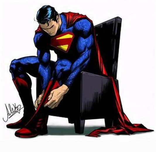 Superman Sitting Heroic Moment Print Poster