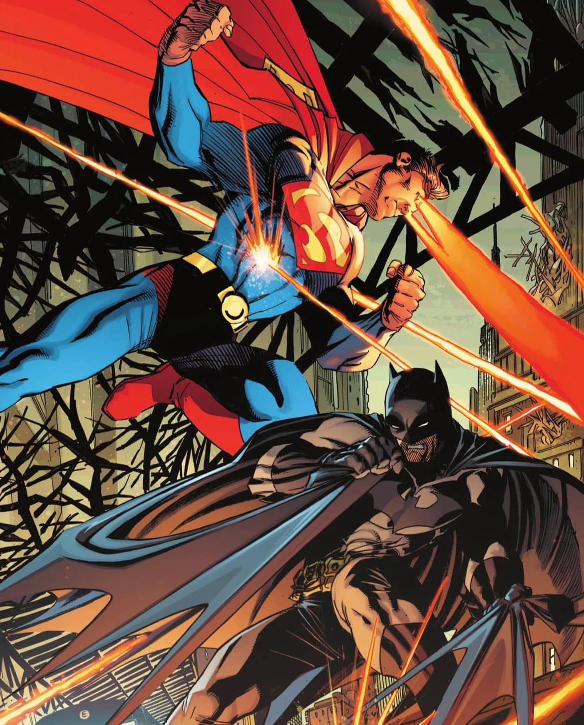 Superman Vs Batman Comic Action Print Poster