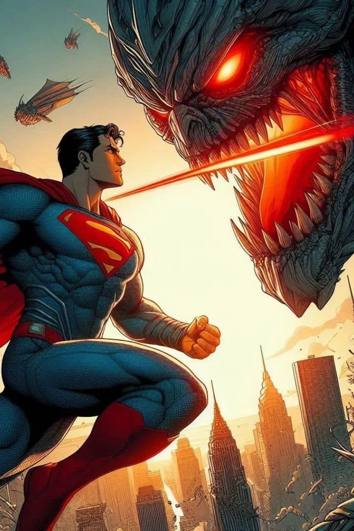 Superman Vs Monster Battle Jigsaw Puzzle