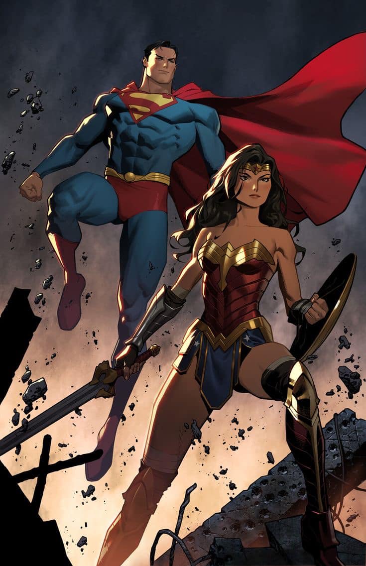 Superman Wonder Woman Action Scene Jigsaw Puzzle