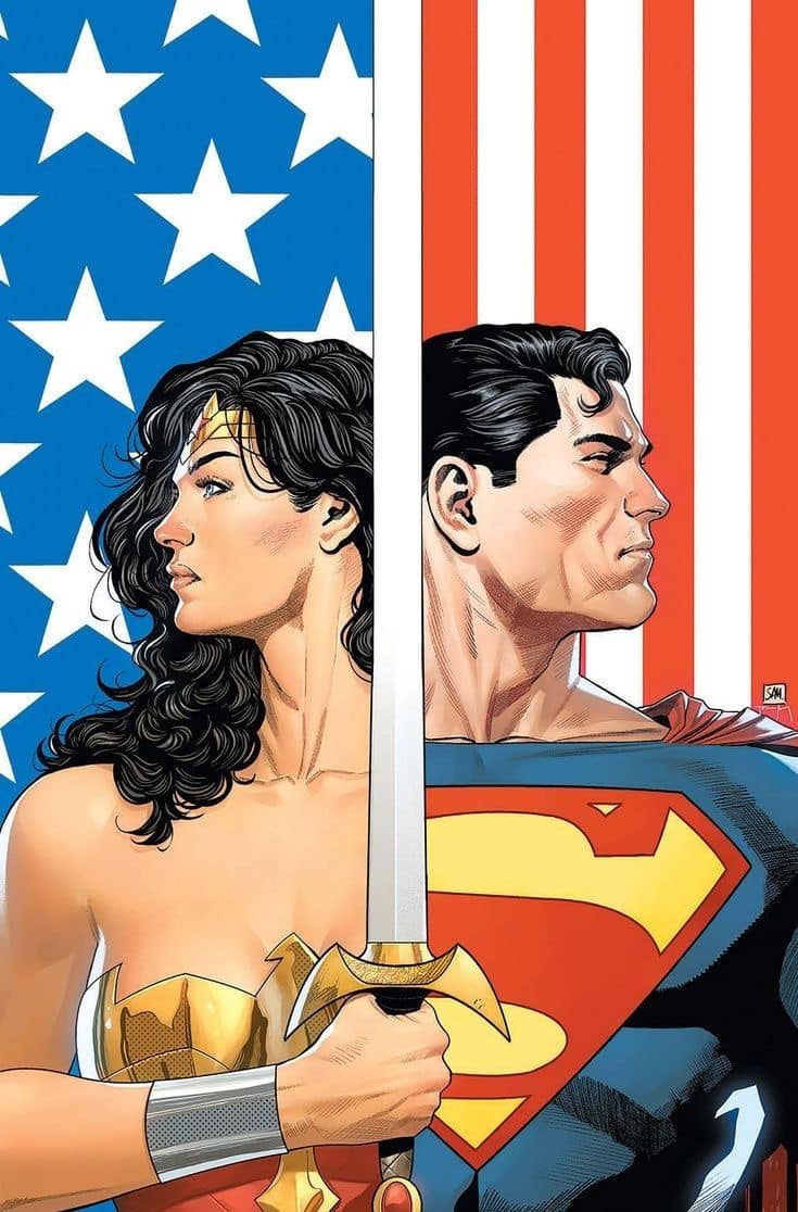 Superman Wonder Woman Heroic Portrait Print Poster