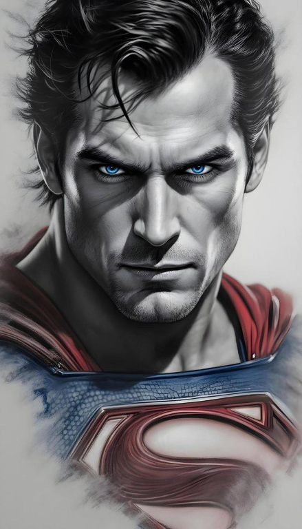 Superman Blue Eyes 987 Print Poster