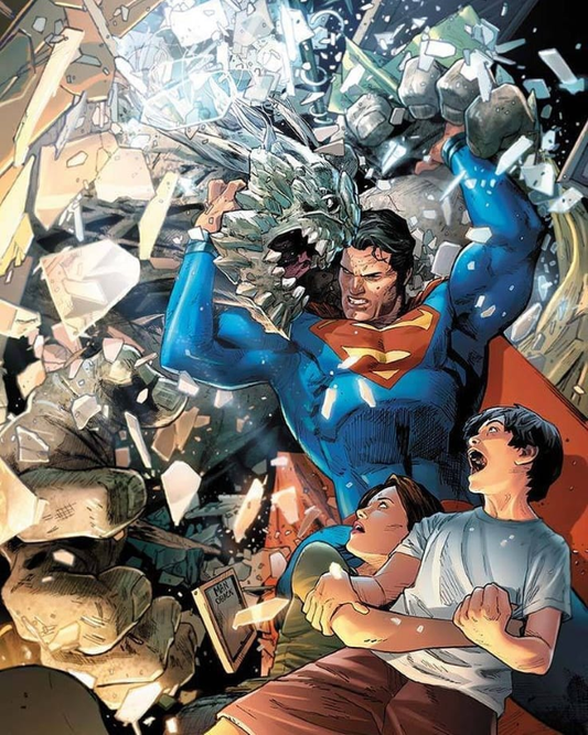 Superman Breaking Through Wall 695 Print Poster