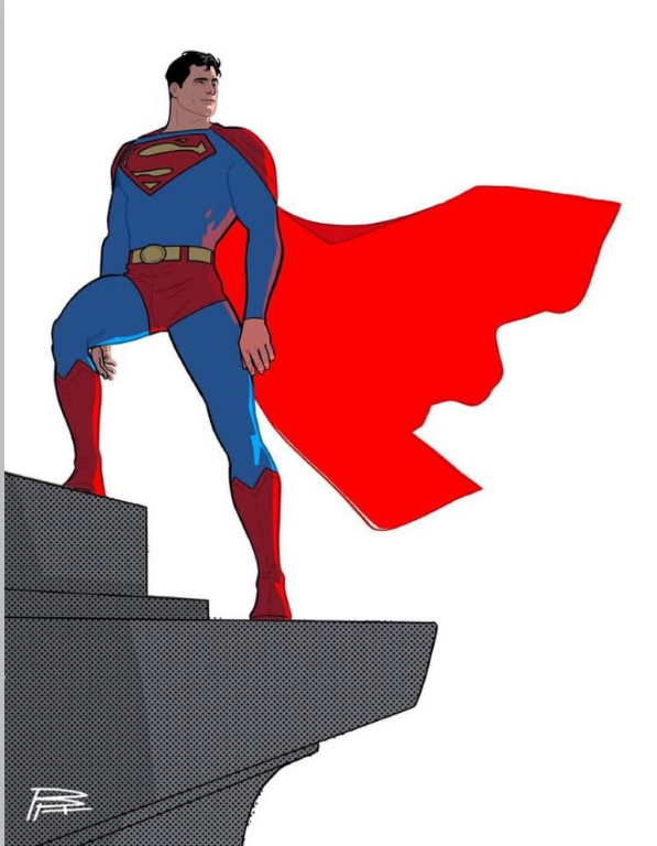 Superman Red Blue Pose 5842 Print Poster