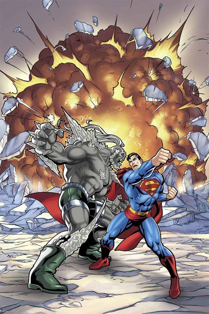 Superman Vs Doomsday Comic Book Art Print Decor Jigsaw Puzzle