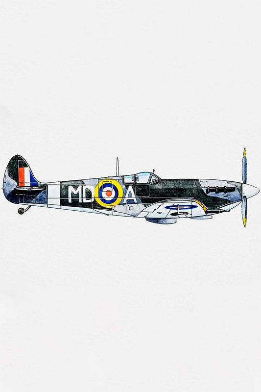 Supermarine Aircraft Planes Sky Painting Print Jigsaw Puzzle