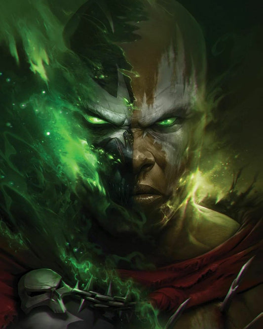 Supernatural Portrait With Green Aura Print Poster
