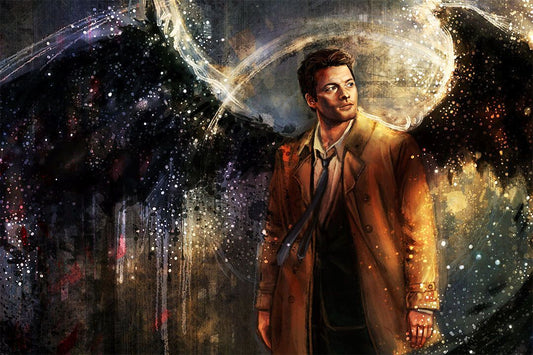 Supernatural Movie Castiel Character Painting Jigsaw Puzzle