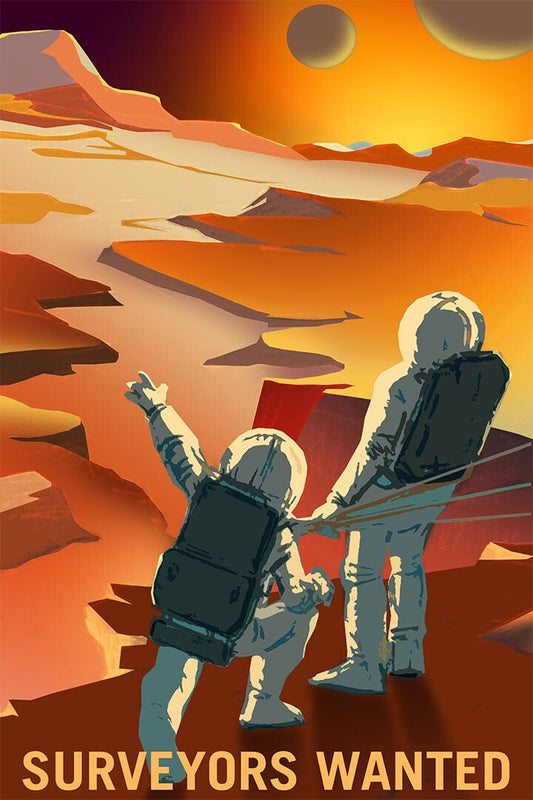 Surveyors Wanted Outer Space Exploration Retro Travel Jigsaw Puzzle