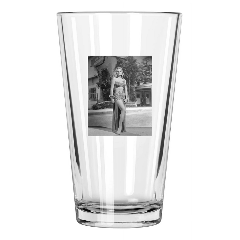 Swedish Actress Kerstin Anita Ekberg Photo Model Pint Beer Drinking Glass