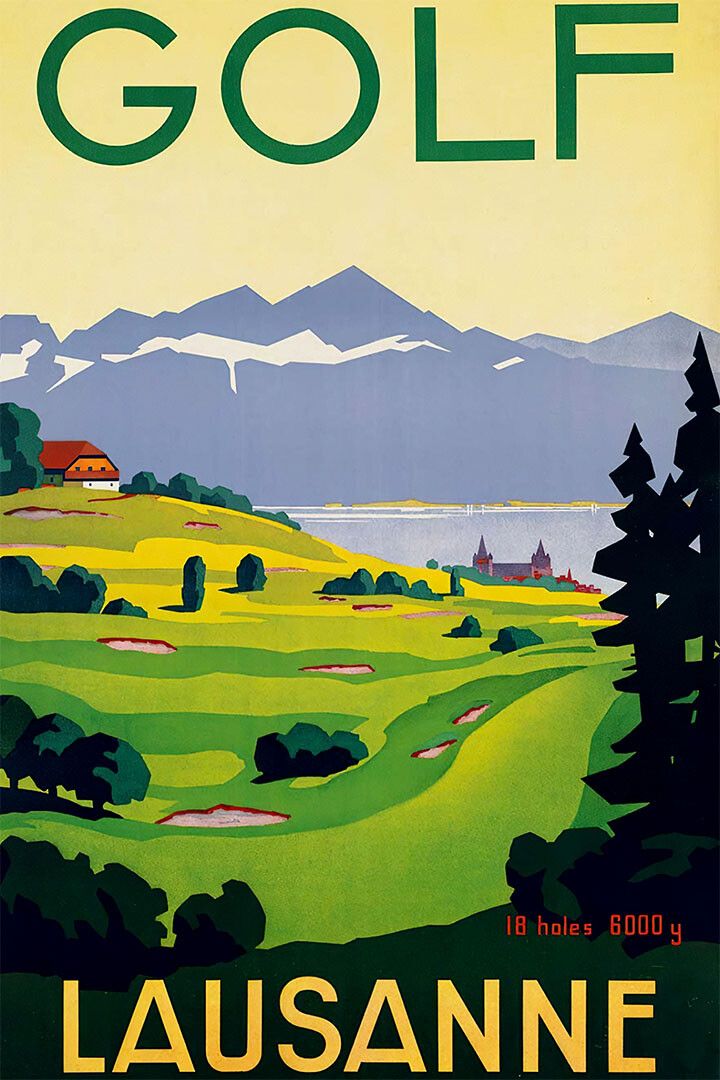 Switzerland 18 Holes Lausanne Golf Course Vintage Jigsaw Puzzle