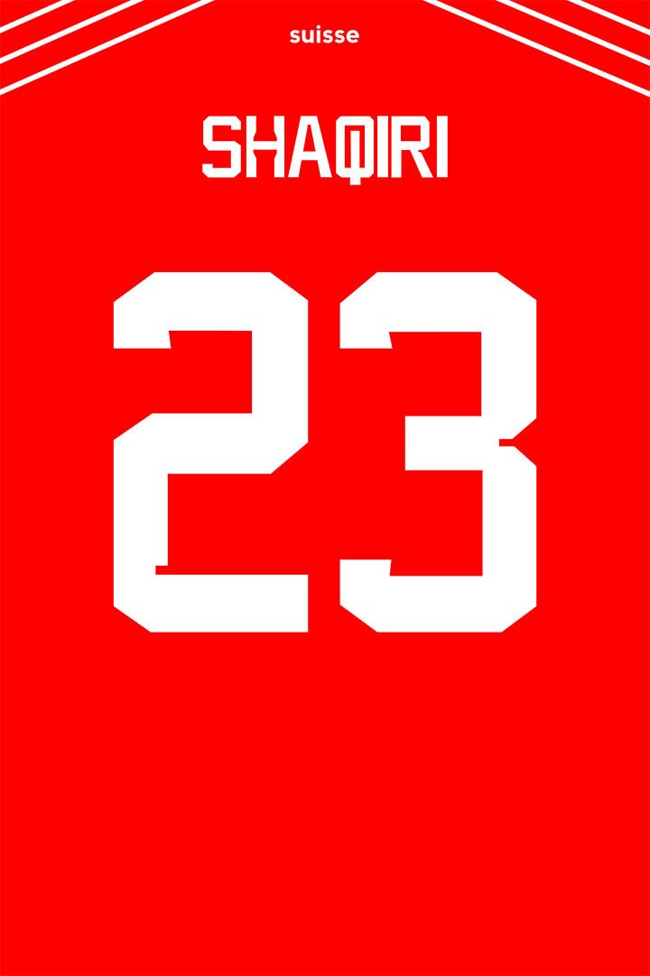 Switzerland #23 Xherdan Shaqiri World Soccer Championship Jigsaw Puzzle