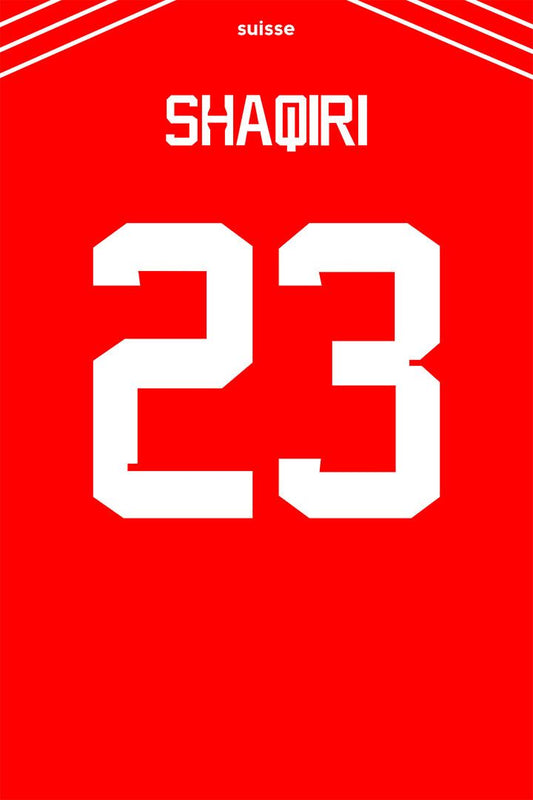 Switzerland #23 Xherdan Shaqiri World Soccer Championship Jigsaw Puzzle