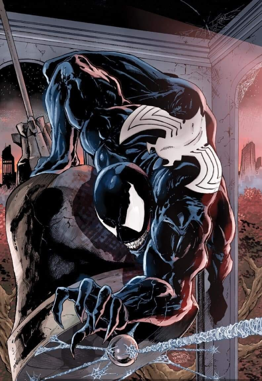 Symbiote Climbing Skyscraper 001 Print Poster