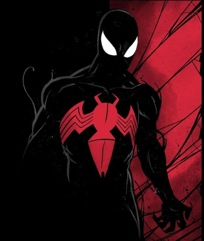 Symbiote Spider Red 121 Print Poster