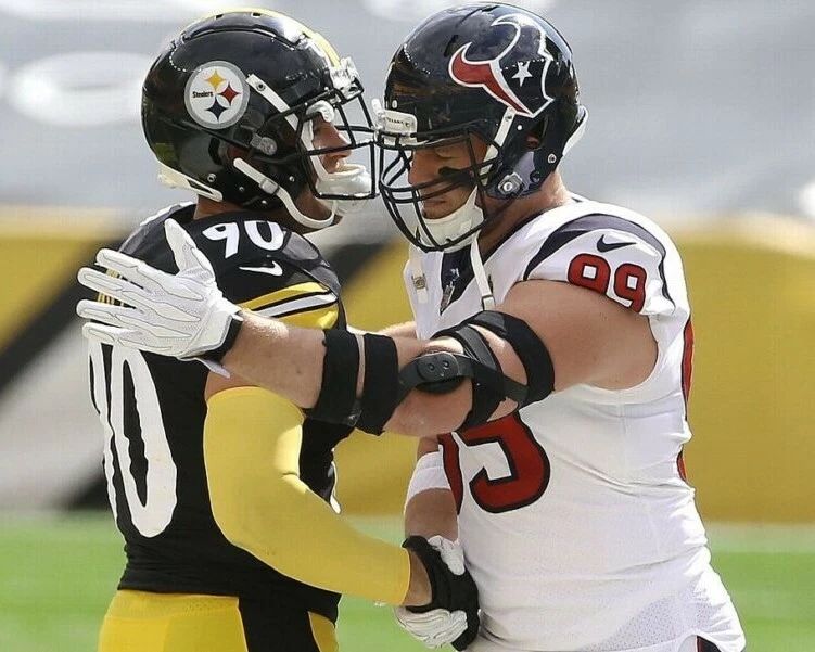T.J. Watt & J.J. Watt Keychain Pittsburgh Steelers Texans Picture Nfl Football