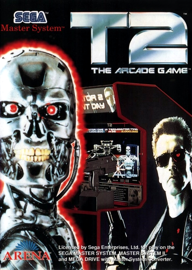T2 The Arcade Game Sega Master System Print Poster