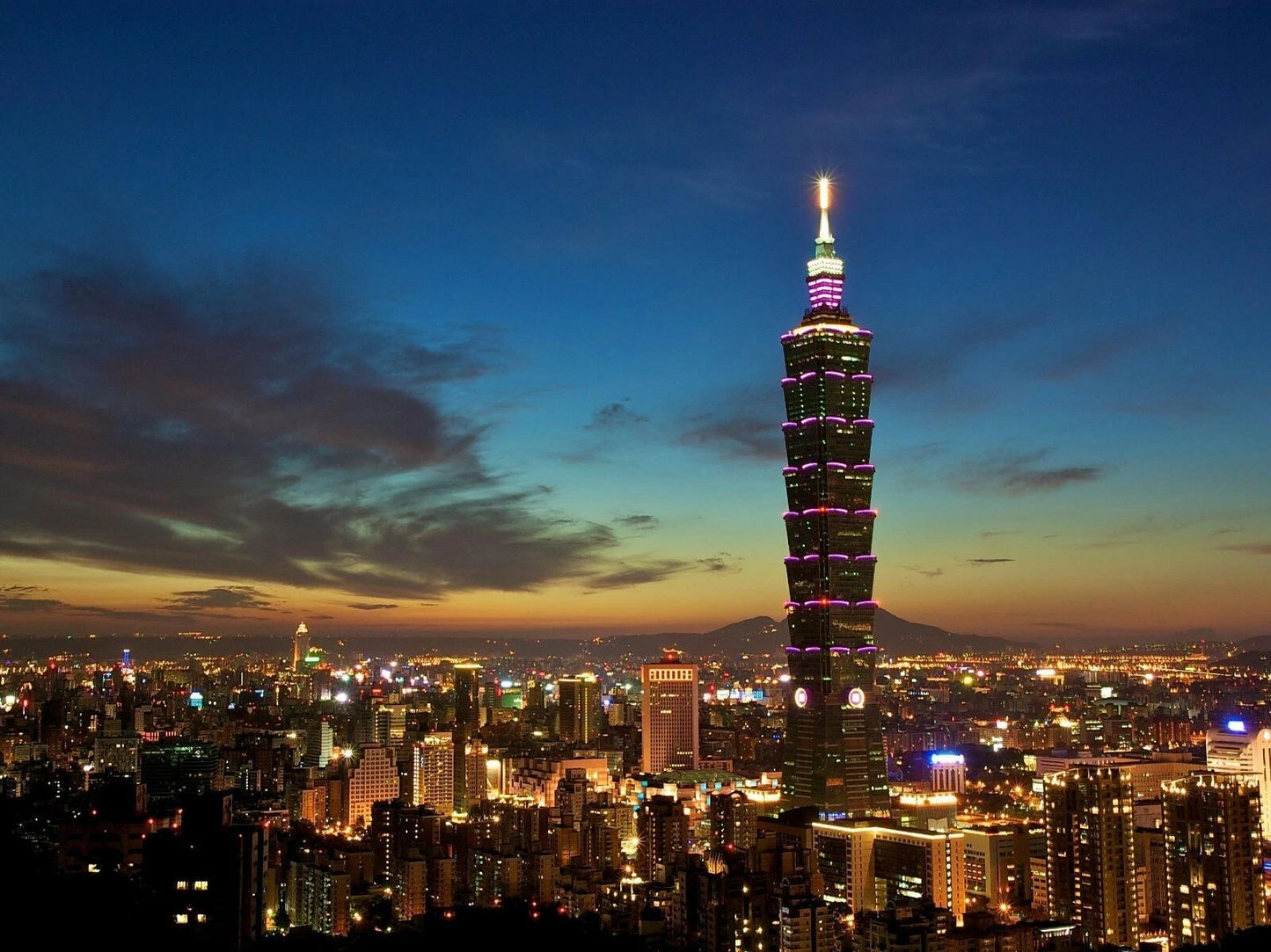 Taipei Keychain Picture Keychain China Taiwan Asia Cool Skyline Cityscape