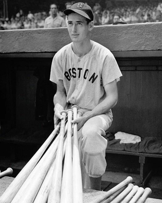 Ted Williams Glossy Photo Baseball Print Boston Red Sox Poster