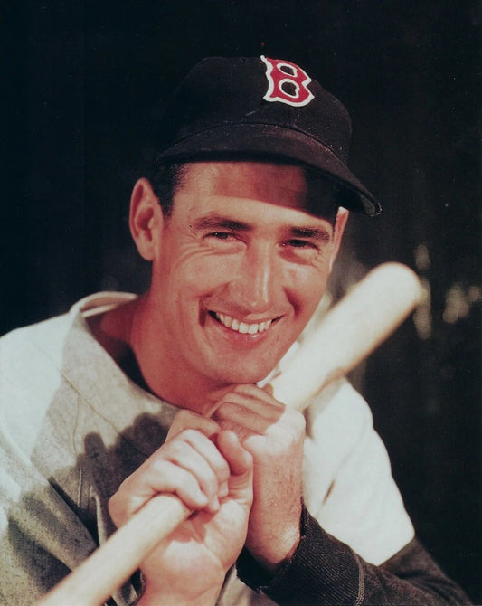 Ted Williams Photo Boston Red Sox Mlb Baseball Picture Close Up Color