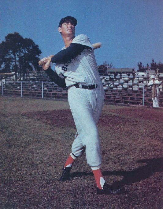 Ted Williams Keychain Boston Red Sox Mlb Baseball Picture Swinging Color