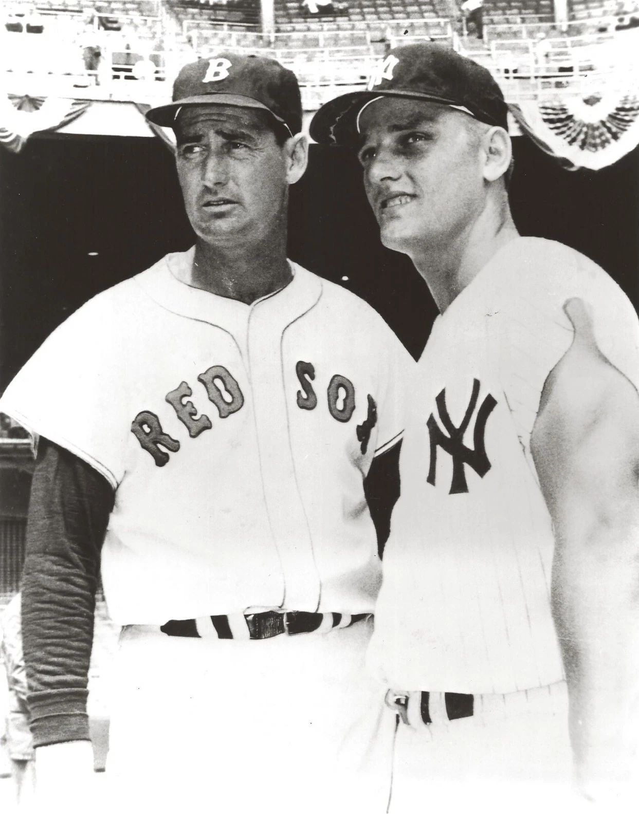 Ted Williams & Roger Maris Photo New York Yankees Baseball Picture Mlb
