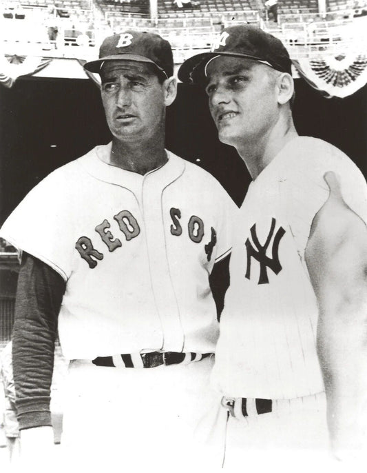 Ted Williams & Roger Maris Keychain New York Yankees Baseball Picture Mlb