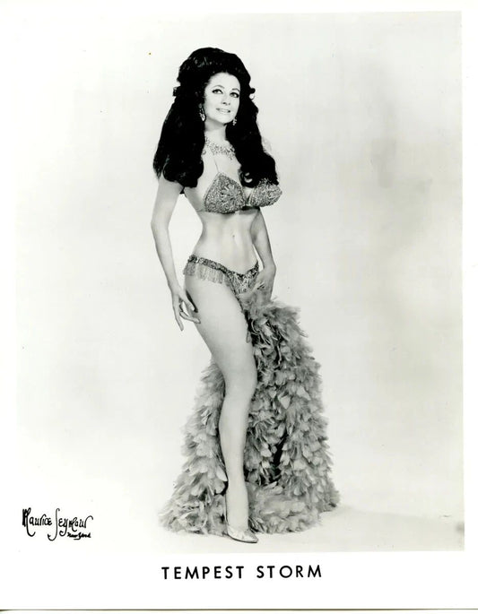 Tempest Storm Burlesque Facsimile Autographed Pin Up Keychain Print 1