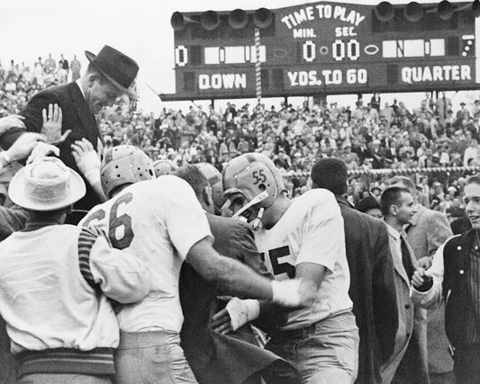 Terry Brennan Photo Notre Dame Fighting Irish Ncaa Football Upset Victory