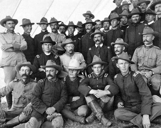 Theodore 'Teddy' Roosevelt Glossy Photo 'Rough Riders' Poster Print