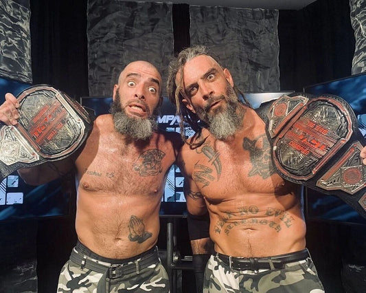The Briscoe Brothers Photo Wrestling Picture Roh Ring Of Honor With Belts