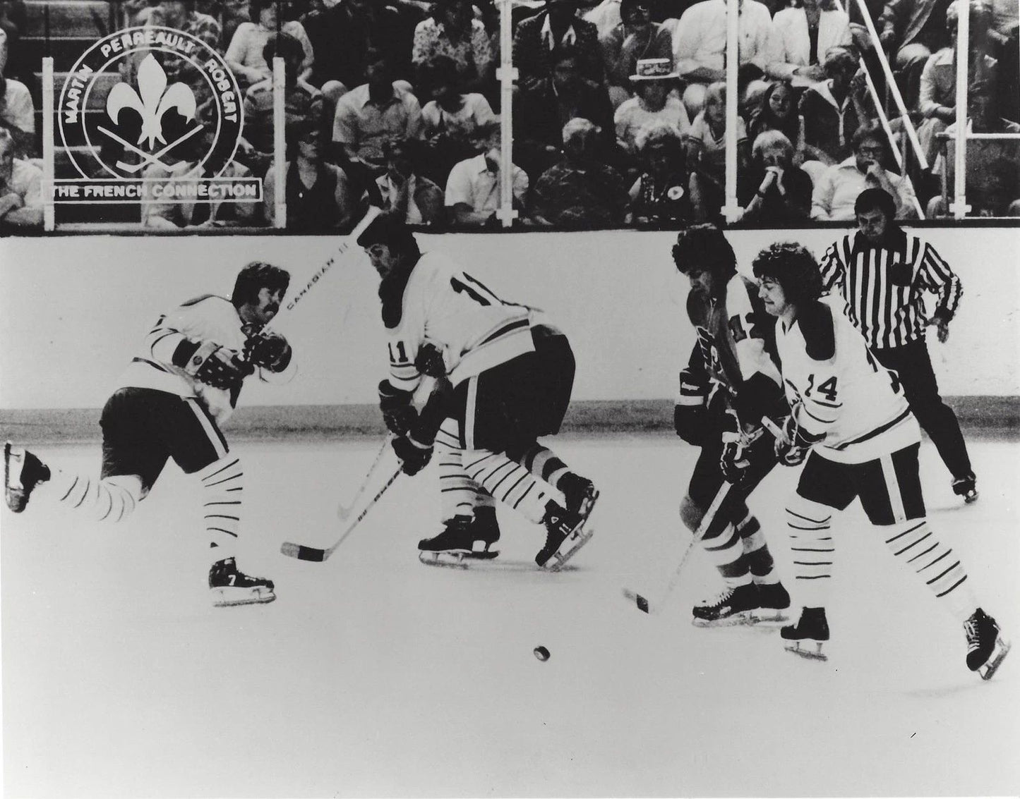 The French Connection Photo Hockey Buffalo Sabres Black & White Nhl Picture