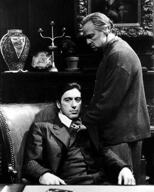 The Godfather Glossy Photo Marlon Brando And Al Pacino Print Mobster Poster