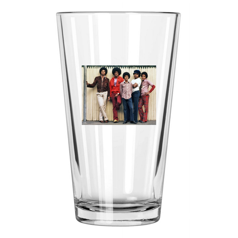 The Jackson Five 5 8X10 Michael Jackson Portrait 1 Pint Beer Drinking Glass
