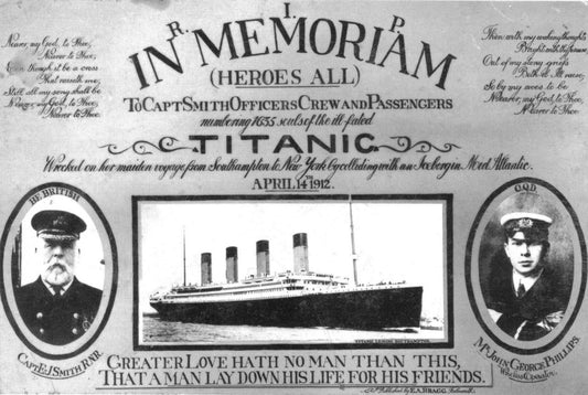 The Titanic 8X1O Photo In Memoriam Picture Capt. Smith R.I.P. 1912 Movie