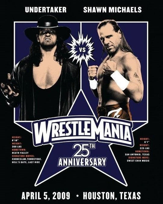 The Undertaker Vs Shawn Michaels Keychain Wrestling Picture Wrestlemania