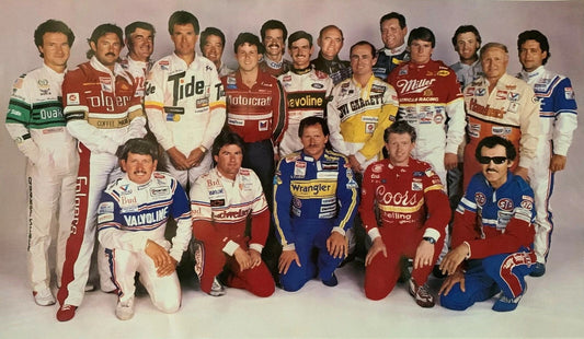 The Winston Magnet Auto Racing Picture 1987 Nascar Stock Car Wide Border