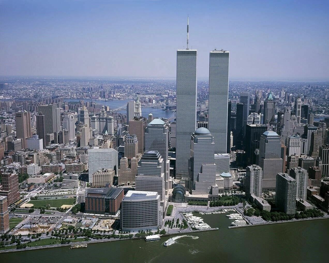 The World Trade Center Photo Picture Wtc Nyc Manhattan Twin Towers Color
